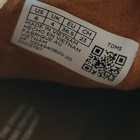 Toms Womens Kelsey Booties 6 Beige Leather Suede Round Toe Slip On Ankle Wedge - Picture 11 of 13